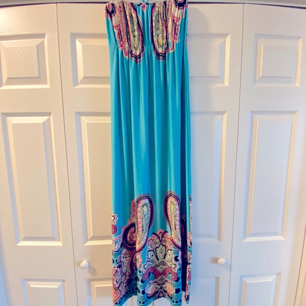 Boho Strapless Maxi Dress